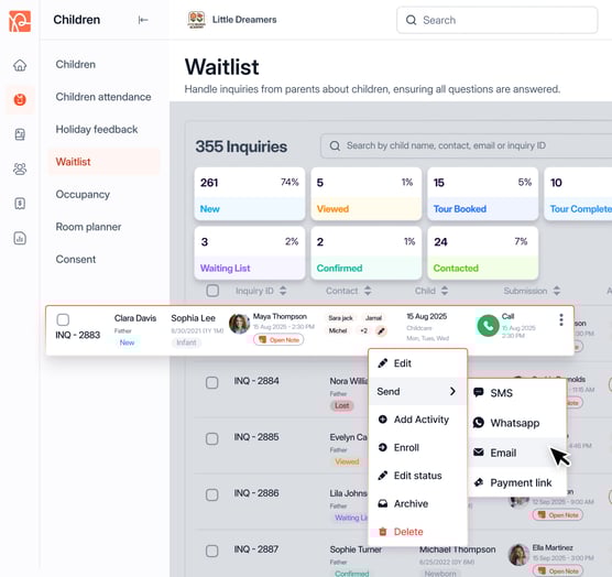 Forms, waitlist & Attendance